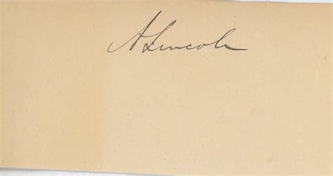 Abraham Lincoln signature cut | EstateSales.org