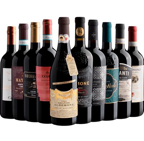 Kit 10 Vinhos Italianos Premium Drinko