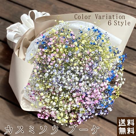 【楽天市場】かすみ草 花束 カスミソウ ブーケ 花束 かすみ草 レインボー カスミソウのブーケ かすみそうのブーケドライフラワー 送料無料