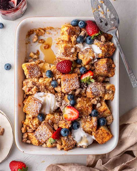 Vegan French Toast Casserole 2 Ways Rainbow Nourishments