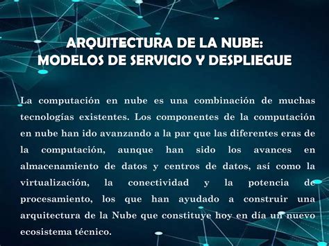 Arquitectura De La Nube Modelos De Servicio Y Despliegue Ppt