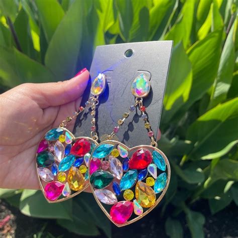 Jewelry New Colorful Heart Earrings Poshmark