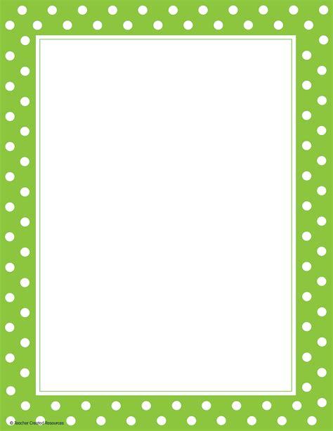 Lime Green Polka Dot Border