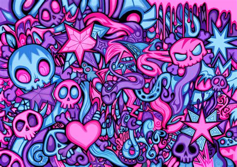 Swirly Skull Pattern By Zyari On Deviantart