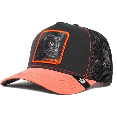 Goorin Bros Black Panther Dark Shines The Farm Black And Red Trucker