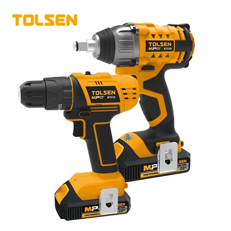 Tolsen 87415 Li Ion Cordless Tool Power Drill Set With 120v Battery