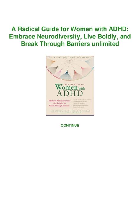 Ebook ⚡download A Radical Guide For Women With Adhd Embrace