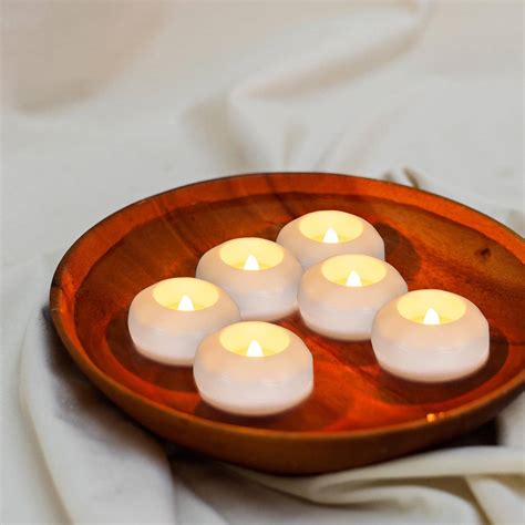 24pcs 100 Hour Flameless Led Floating Candles 3 Battery Operated Flickering Waterproof