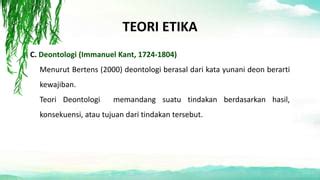 Teori Etika Kontribusi Filusuf PPT