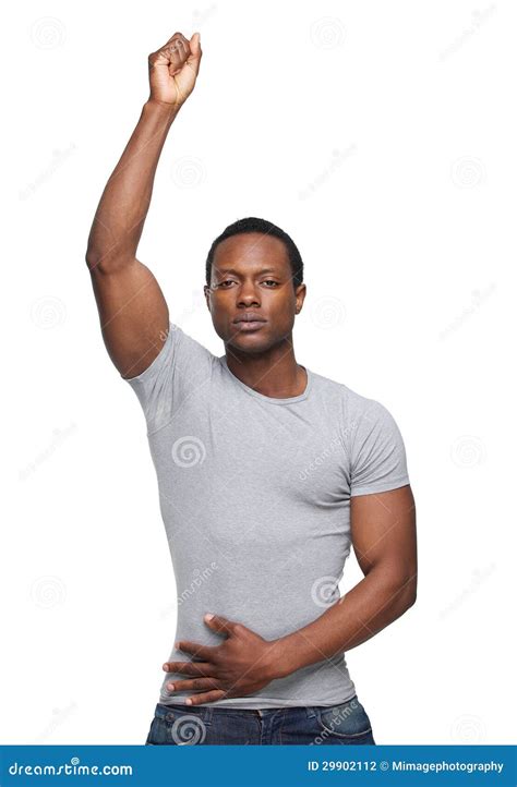 African American Man With Hand Up In The Air Stock Photo Image 29902112