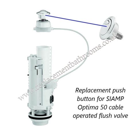 Siamp Optima 50 Cable Operated Replacement Flush Push Button Assembly