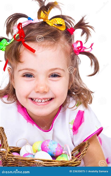 Laughing Girl Portrait Stock Image Image Of Spring Little 23635875