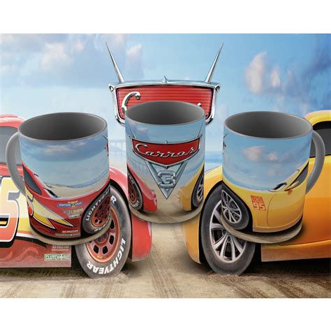 Caneca Carros 3 2017 Relâmpago Mcqueen e Cruz Ramirez Elo7