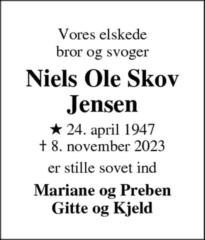 D Dsannonce Niels Ole Skov Jensen Sunds D Dsannoncer Dk