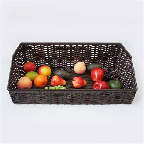 Rattan Woven Fruit And Veggie Display Baskets And Racks China Display