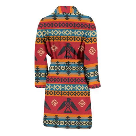 Tribal Navajo Native Indians American Aztec Print Men Long Robe