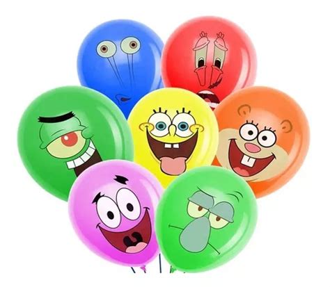 Kit Pack Globos Bob Esponja Y Sus Amigos Cm De Latex En Venta