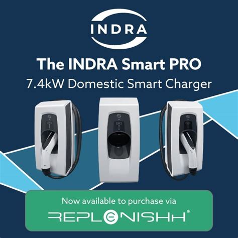 Indra Smart Charger Available From Replenishh UK EV Installers