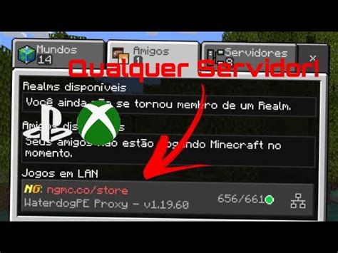 Como Entrar Em Qualquer Servidor De Minecraft No Console Ps Ps Xbox