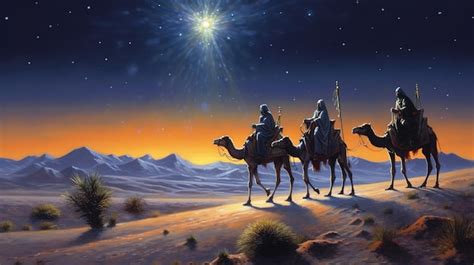 Premium AI Image Happy Epiphany Day Three Kings Day Christian Feast