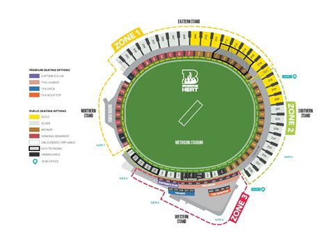 Carrara Stadium Seating Plan - Seating plans of Sport arenas around the World