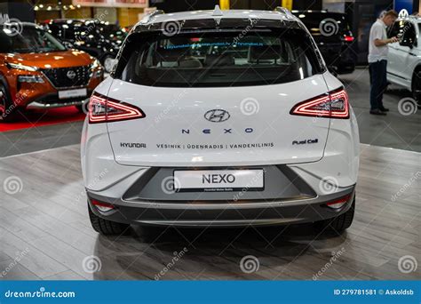 Hyundai Nexo Hydrogen Fuel Cell Suv Premiere At A Motor Show Model