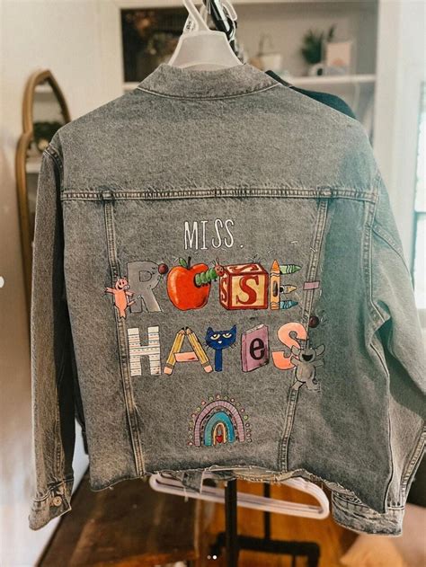 Custom Hand Painted Jean Jacket Etsy