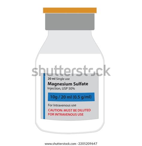 Magnesium Sulfate Injection Iv Solution Vector Stock Vector (Royalty Free) 2205209647 | Shutterstock