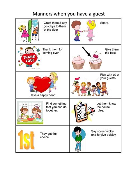 Manner Worksheets