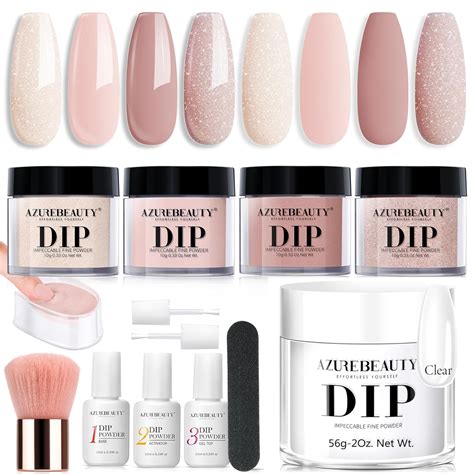 Amazon AZUREBEAUTY 4 Colors Dip Powder Nail Kit And Dip Powder