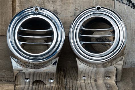 67 72 Chevy Truck Billet Aluminum Tres A C Vents With Chrome Bezel By