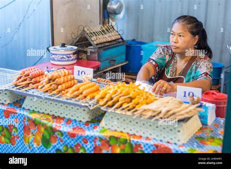 Female Chef At Grand Night Market Which Is One Of Several Night