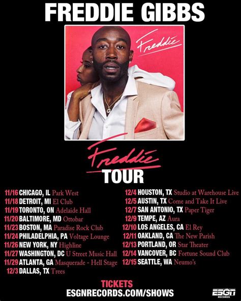 Freddie Gibbs Announces The Freddie Tour Hiphop N More