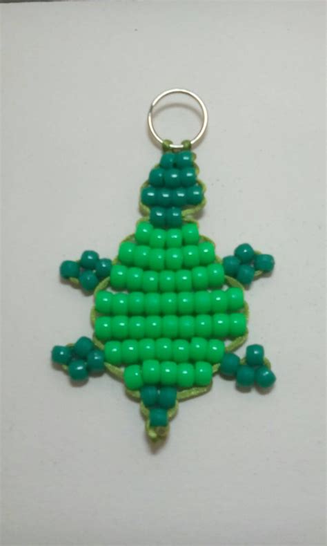 This Is A Turtle Made From Pony Beads And Satin Cord It Hangs On