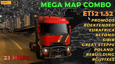 Mega Map Combo For ETS2 1 52 With Promods Roex Eurafrica Poland