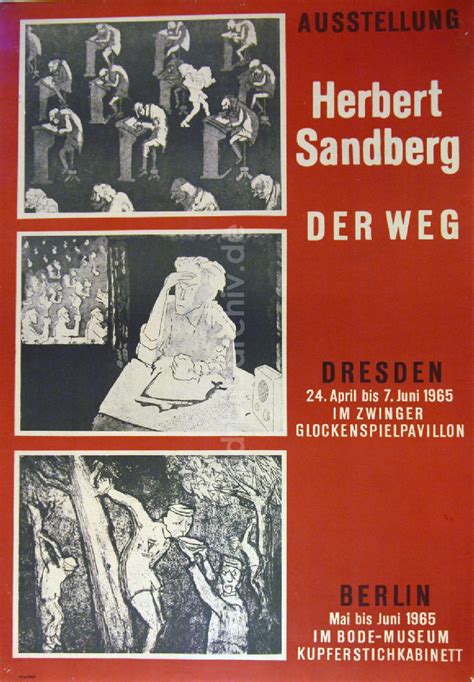 Berlin Plakat von der Ausstellung Der Weg über Herbert Sandberg aus