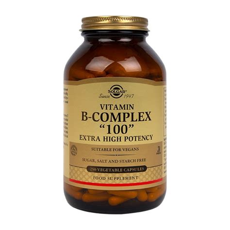 Solgar Vitamin B Complex Extra High Potency Vegi Capsules