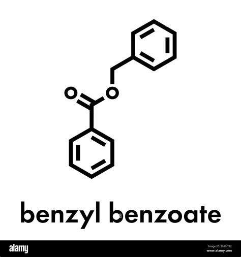 Molécula De Fármaco Benzoato De Bencilo Imágenes Vectoriales De Stock