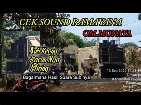 CEK SOUND RAMAYANA KEONG RACUN MIRING OM MONATA LIVE DAYUREJO YouTube