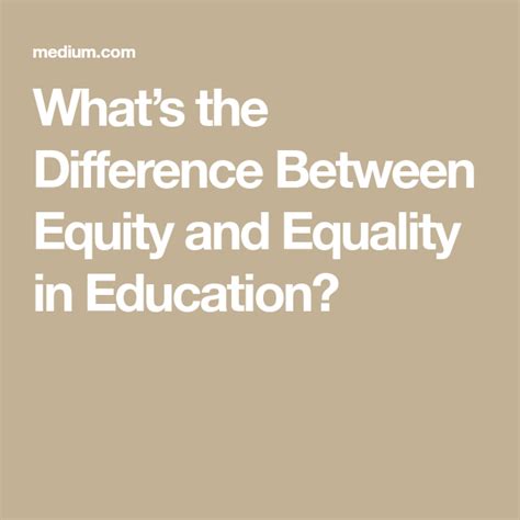 Whats The Difference Between Equity And Equality In Education