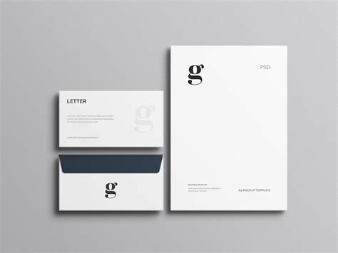 Free Envelope With A Letterhead Mockup Psd