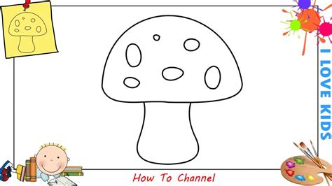 Step By Step How To Draw A Mushroom At Drawing Tutorials