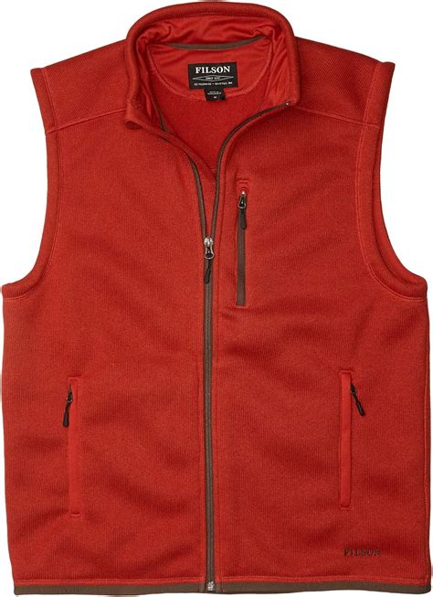 Filson Ridgeway Fleece Vest Canvas Back Sm At Amazon Mens Clothing Store