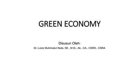 Ppt Green Economy Bahanpptx