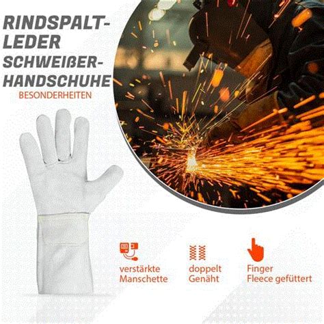 Rodopi Schwei Erhandschuhe Rindspaltleder Fireweld Protect