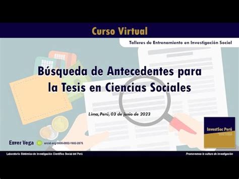 Curso virtual Búsqueda de antecedentes para la tesis en Ciencias