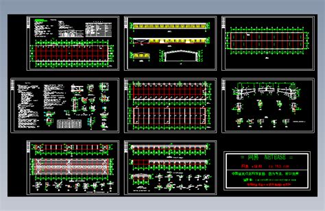 某单层18米跨厂房钢结构施工图纸autocad 2007模型图纸下载 懒石网