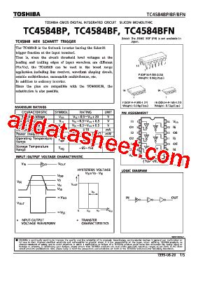 TC4584BP Datasheet PDF Toshiba Semiconductor