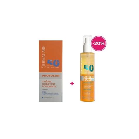 Dermacare Photosun Crème Confort teinté 01 50ml Eau Solaire 200ml 20