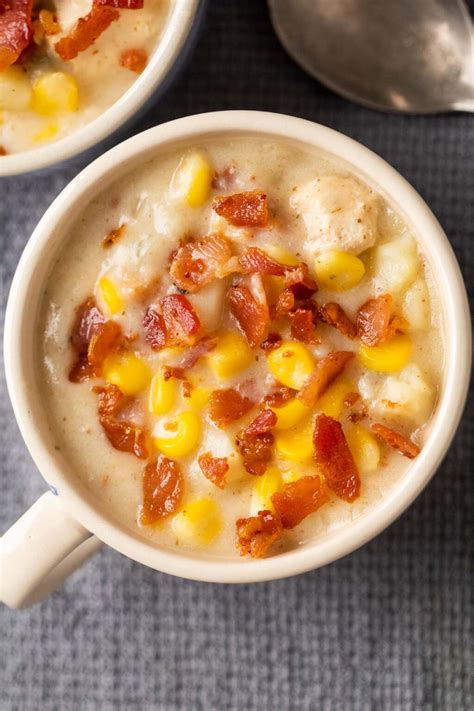 Instant Pot Chicken Potato Corn Chowder With Bacon